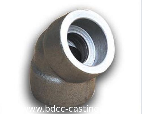 45-Grad-Kohlenstoffstahl-Schmiedebogen, Geschmiedete Hochdruck-Kohlenstoffstahl-Rohrverbindungsstücke, Kundenspezifische Kohlenstoffstahl-Fittings