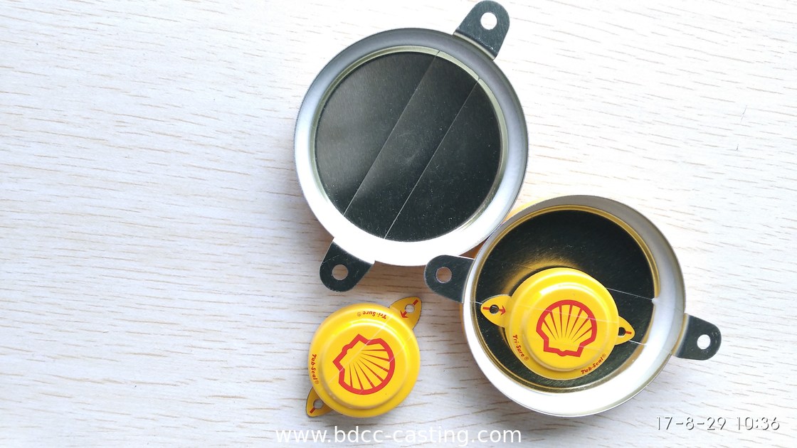 Spezialverschluss für Laschen, Tri-Sure, Gewindeabdeckung, Tankflansch; Farbdruck kann nach Kundenwunsch angepasst werden